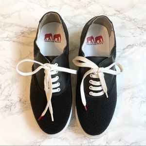 Anthropologie Twins For Peace Black Beaded Sneaker